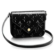 Сумка Louis Vuitton M90283 Mini Sac Lucie Crossbody Bag Monogram Vernis "Black"
