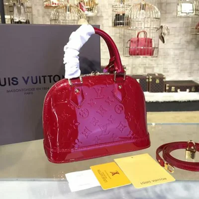 Сумка Louis Vuitton M91606 Alma BB Tote Bag Monogram Vernis "Red" фото № 4