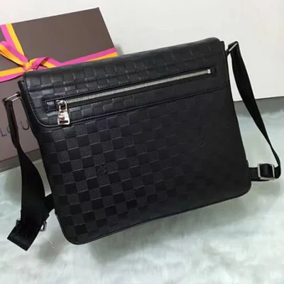 Сумка Louis Vuitton N41284 District MM Messenger Bag Damier Infini Leather "Black" фото № 3