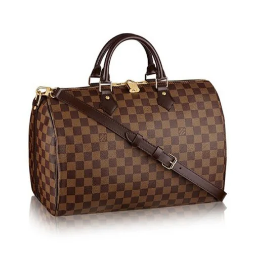 Сумка Louis Vuitton N41366 Speedy Bandouliere 35 Tote Bag Damier Ebene Canvas "Brown"