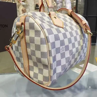 Сумка Louis Vuitton N41374 Speedy Bandouliere 25 Tote Bag Damier Azur Canvas "White" фото № 5