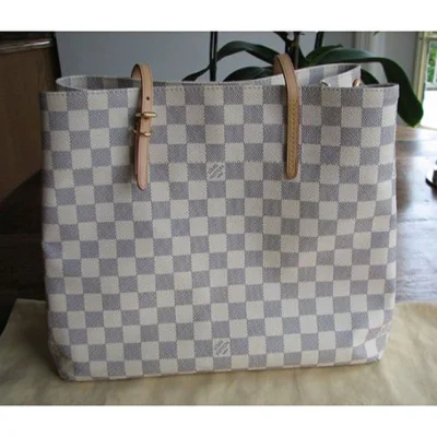 Сумка Louis Vuitton N41375 Cabas MM Shoulder Bag Damier Azur Canvas "White" фото № 5
