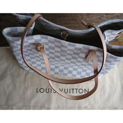Сумка Louis Vuitton N41375 Cabas MM Shoulder Bag Damier Azur Canvas "White" фото № 8