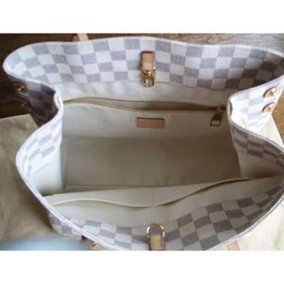 Сумка Louis Vuitton N41375 Cabas MM Shoulder Bag Damier Azur Canvas "White" фото № 9