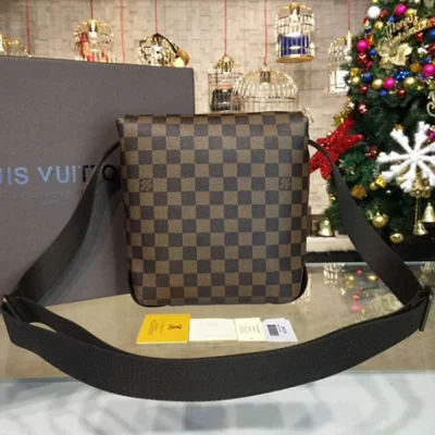 Сумка Louis Vuitton N51210 Brooklyn PM Messenger Bag Damier Ebene Canvas "Brown" фото № 4