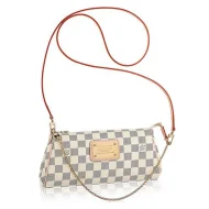 Сумка Louis Vuitton N55214 Eva Clutch Damier Azur Canvas "White"