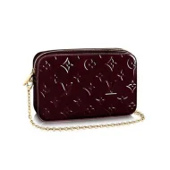 Сумка Louis Vuitton M64057 Camera Pouch Crossbody Bag Monogram Vernis "Chocolate"