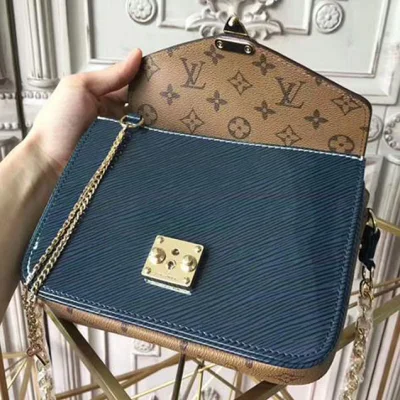 Сумка Louis Vuitton Pochette Metic Mini M54990 Epi Leather "Navy Blue" фото № 8