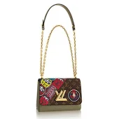Сумка Louis Vuitton Twist MM M43497 Monogram Canvas "Brown"