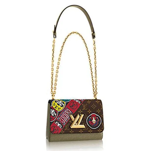 Сумка Louis Vuitton Twist MM M43497 Monogram Canvas "Brown"
