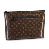 Клатч Louis Vuitton Monogram Glaze Pochette Cosmos M63271 "Brown"