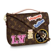 Сумка Louis Vuitton Monogram Canvas Pochette Metis Bag M43991 Patches 2018 "Brown"