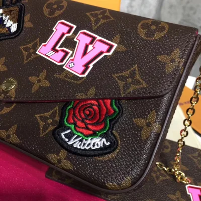 Клатч Louis Vuitton M61276 Pochette Felicie Monogram Canvas "Brown" фото № 4