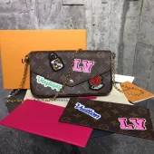 Клатч Louis Vuitton M61276 Pochette Felicie Monogram Canvas "Brown"