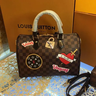 Сумка Louis Vuitton N40060 Speedy 30 Bandouliere Damier Ebene Canvas "Brown" фото № 4