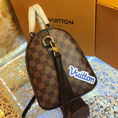 Сумка Louis Vuitton N40060 Speedy 30 Bandouliere Damier Ebene Canvas "Brown" фото № 8