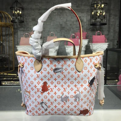 Сумка Louis Vuitton Neverfull MM M44459 Monogram Canvas "White" фото № 4