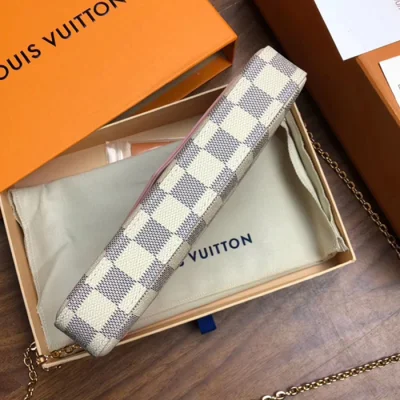 Клатч Louis Vuitton Pochette Felicie N60235 Damier Azur Canvas "White" фото № 5
