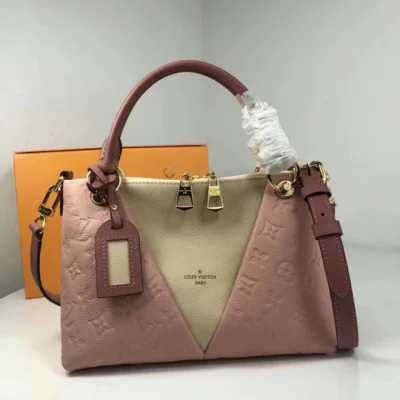 Сумка Louis Vuitton V Tote BB M44455 Monogram Empreinte Leather Rose Creme "Beige" фото № 2
