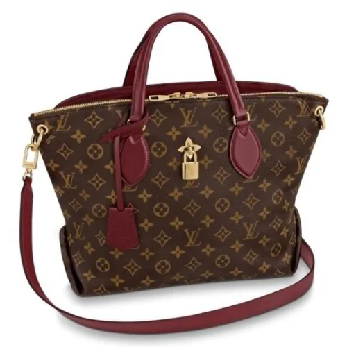 Сумка Louis Vuitton Flower Zipped Tote MM M44348 Monogram Canvas Bordeaux Red "Brown"