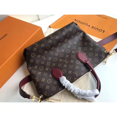 Сумка Louis Vuitton Flower Zipped Tote MM M44348 Monogram Canvas Bordeaux Red "Brown" фото № 5