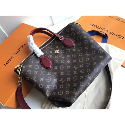 Сумка Louis Vuitton Flower Zipped Tote MM M44348 Monogram Canvas Bordeaux Red "Brown" фото № 3