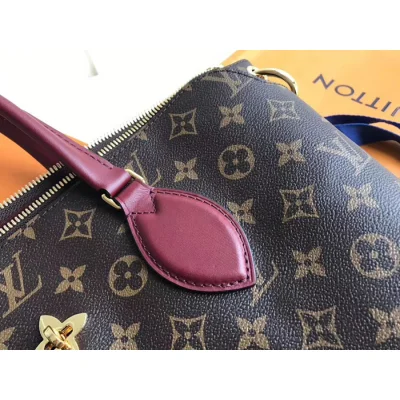 Сумка Louis Vuitton Flower Zipped Tote MM M44348 Monogram Canvas Bordeaux Red "Brown" фото № 8