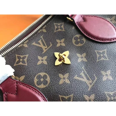 Сумка Louis Vuitton Flower Zipped Tote MM M44348 Monogram Canvas Bordeaux Red "Brown" фото № 7