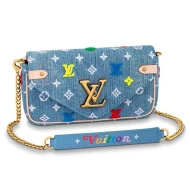 Кошелек Louis Vuitton New Wave Chain Pochette M67531 "Denim Blue"