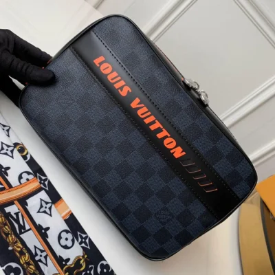 Косметичка Louis Vuitton Toilet Pouch GM N60245 Damier Cobalt Canvas "Navy Blue" фото № 2