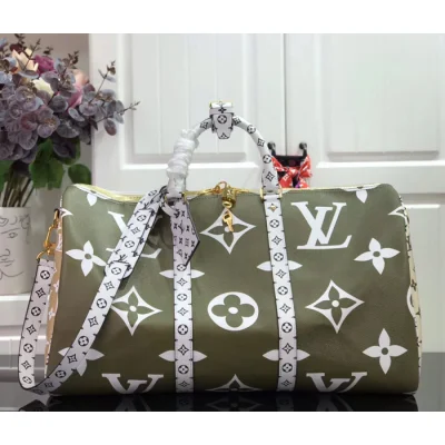 Сумка Louis Vuitton Keepall Bandouliere 50 M44590 Monogram Coated Canvas Khaki "Green" фото № 10 Сумка Louis Vuitton Keepall Bandouliere 50 M44590 Monogram Coated Canvas Khaki "Green" фото № 10