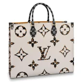 Сумка Louis Vuitton Onthego M44675 Monogram Coated Canvas Brown "White"