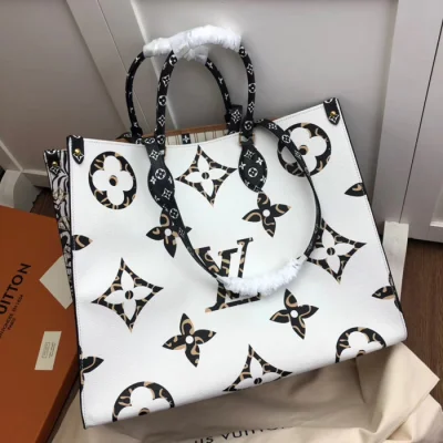 Сумка Louis Vuitton Onthego M44675 Monogram Coated Canvas Brown "White" фото № 2