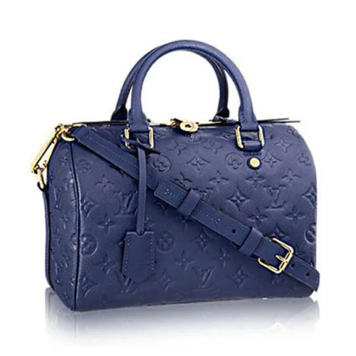 Сумка Louis Vuitton M40792 Speedy 25 Tote Bag Monogram Empreinte Leather "Navy Blue"