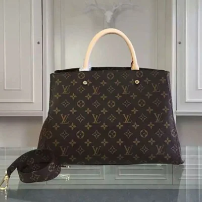Сумка Louis Vuitton M41067 Montaigne GM Tote Bag Monogram Canvas "Brown" фото № 4