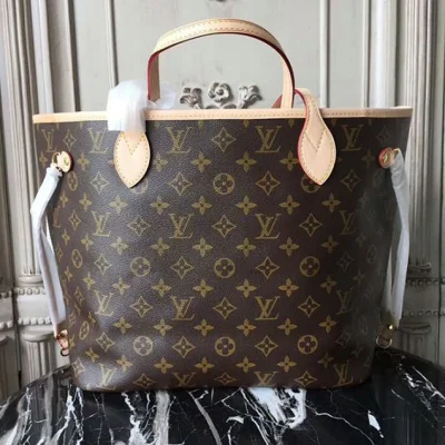 Сумка Louis Vuitton M41178 Neverfull MM Shoulder Bag Monogram Canvas "Brown" фото № 4
