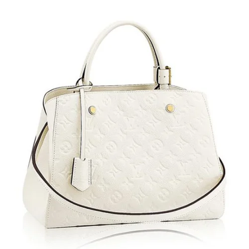 Сумка Louis Vuitton M41698 Montaigne MM Tote Bag Monogram Empreinte Leather "White"