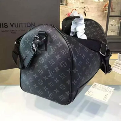 Сумка Louis Vuitton M43038 Keepall Voyager Duffel Bag Monogram Eclipse Canvas "Black" фото № 4