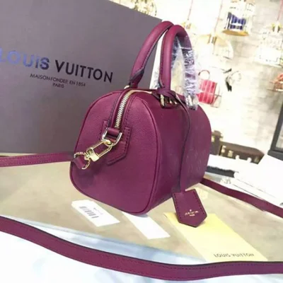 Сумка Louis Vuitton M43500 Speedy Bandouliere 20 Tote Bag Monogram Empreinte Leather "Purple" фото № 3