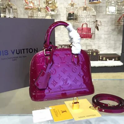 Сумка Louis Vuitton M50565 Alma BB Tote Bag Monogram Vernis "Purple" фото № 2