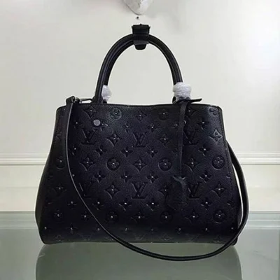 Сумка Louis Vuitton M50665 Montaigne BB Tote Bag Monogram Empreinte Leather "Black" фото № 2