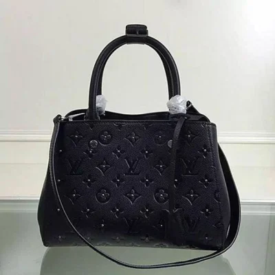 Сумка Louis Vuitton M50665 Montaigne BB Tote Bag Monogram Empreinte Leather "Black" фото № 4