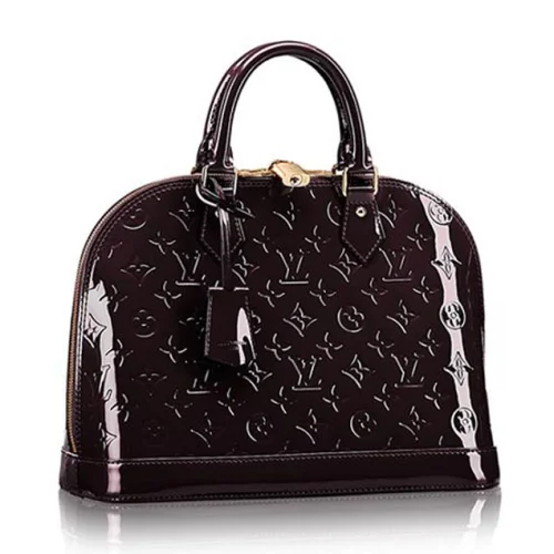 Сумка Louis Vuitton M91611 Alma PM Tote Bag Monogram Vernis "Chocolate"