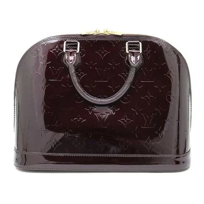 Сумка Louis Vuitton M91611 Alma PM Tote Bag Monogram Vernis "Chocolate" фото № 3