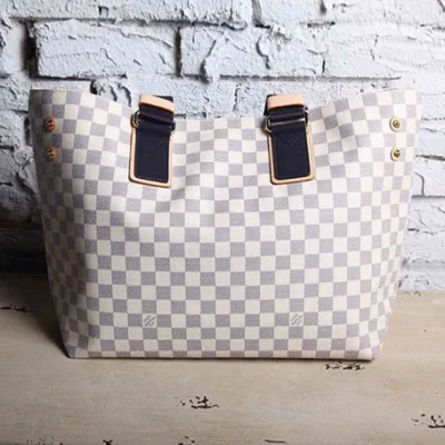 Сумка Louis Vuitton N41180 Cabas GM Shoulder Bag Damier Azur Canvas "White" фото № 3