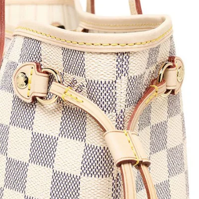 Сумка Louis Vuitton N41362 Neverfull PM Shoulder Bag Damier Azur Canvas "White" фото № 7