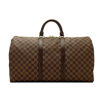 Сумка Louis Vuitton N41427 Keepall 50 Duffel Bag Damier Ebene Canvas "Brown" фото № 3