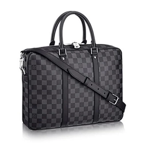 Портфель Louis Vuitton N41478 Porte-Documents Voyage PM Briefcase Damier Graphite Canvas "Graphite"