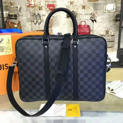Портфель Louis Vuitton N41478 Porte-Documents Voyage PM Briefcase Damier Graphite Canvas "Graphite" фото № 4 Портфель Louis Vuitton N41478 Porte-Documents Voyage PM Briefcase Damier Graphite Canvas "Graphite" фото № 4