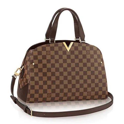 Сумка Louis Vuitton N41505 Kensington Bowling Shoulder Bag Damier Ebene Canvas "Brown"